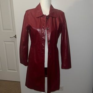Red leather jacket (from Wilson’s Leather); size S; excellent condition